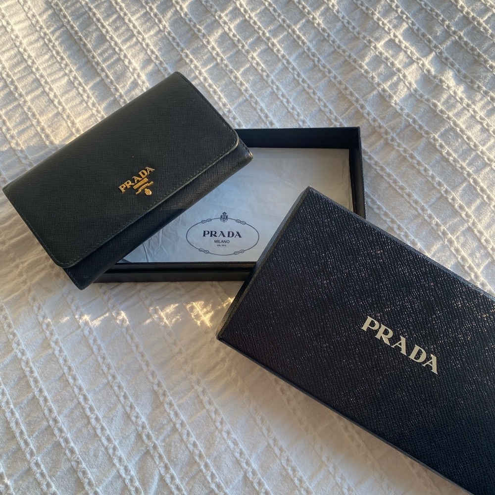 Prada Black Leather Wallet